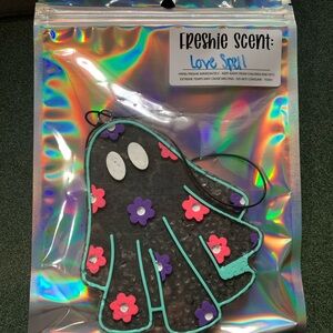 Love Spell Ghost Shaped Air Freshener with Floral Design